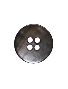 Set van 8 knopen met 4 gaten parelmoer 15 mm - Zwart 2