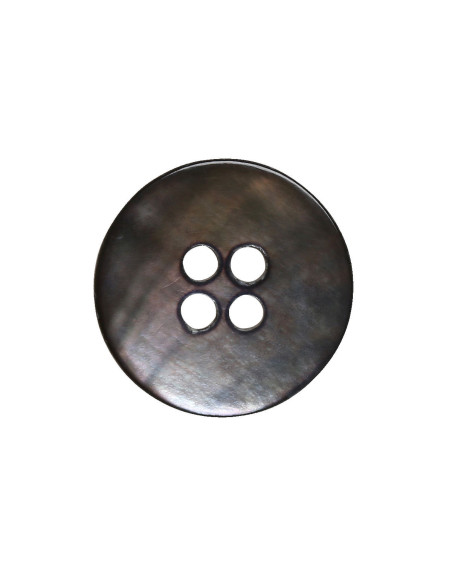 Set van 8 knopen met 4 gaten parelmoer 15 mm - Zwart