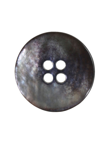Set van 8 knopen met 4 gaten parelmoer 18 mm - Zwart