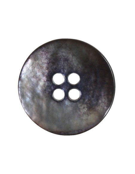 Set van 8 knopen met 4 gaten parelmoer 18 mm - Zwart