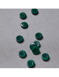 Platte corozo-knop - Groen