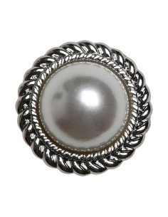 Set van 4 parelknopen 21 mm - Zilver 2