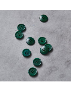 Corozo knoop met afgeronde rand - Groen
