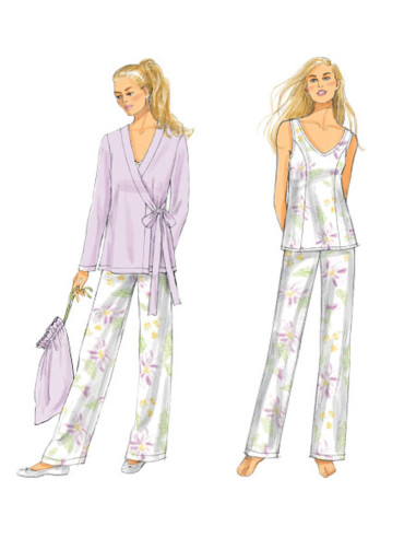 Jurkpatroon, top, shirt, broek en tas - Butterick 5963