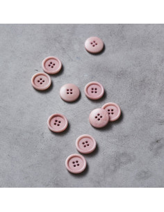 Corozo knoop met afgeronde rand - Roze