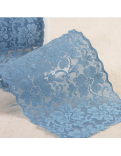 Elastisch kant bloemen - Lavendelblauw