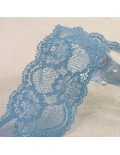 Elastisch kant rozen - Lavendelblauw