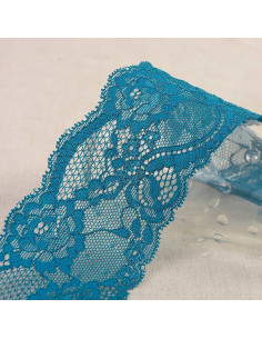 Elastisch kant rozen - Blauwgroen