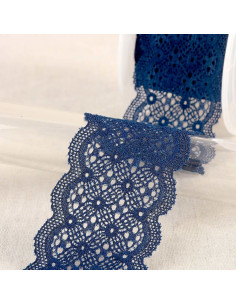 Elastisch kant tussen twee - Marineblauw