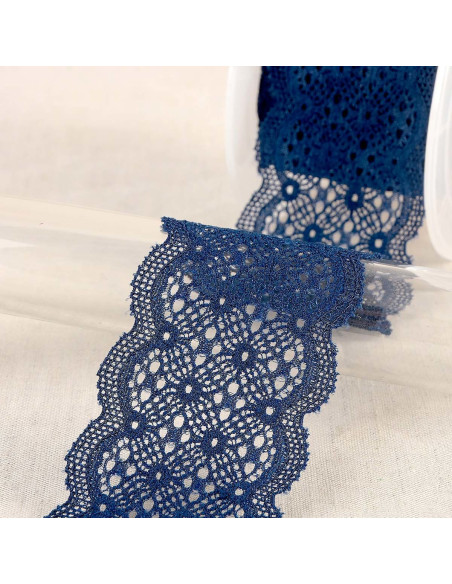 Elastisch kant tussen twee - Marineblauw