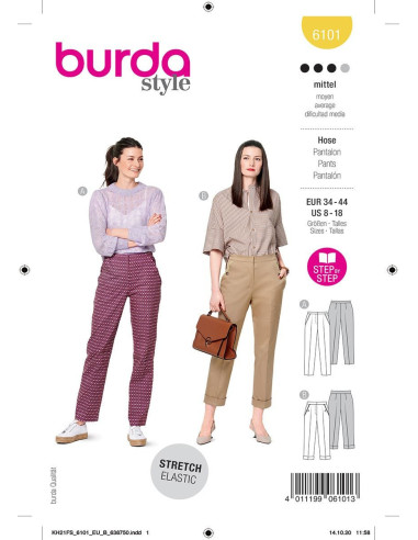 Broekpatroon - Burda 6101