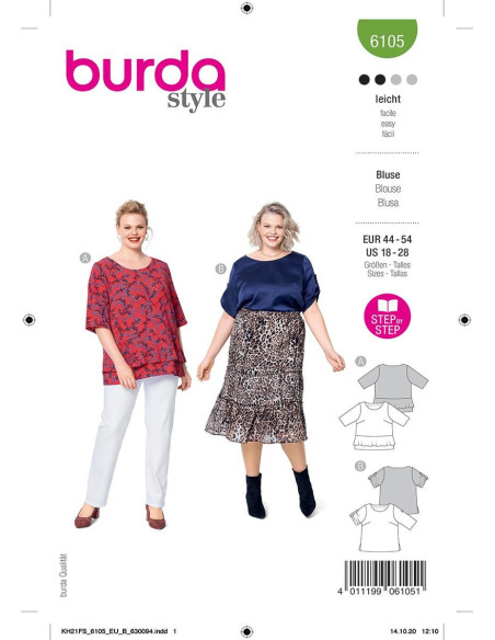 Blousepatroon - Burda 6105
