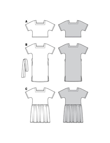 Top- en jurkpatroon - Burda 6117