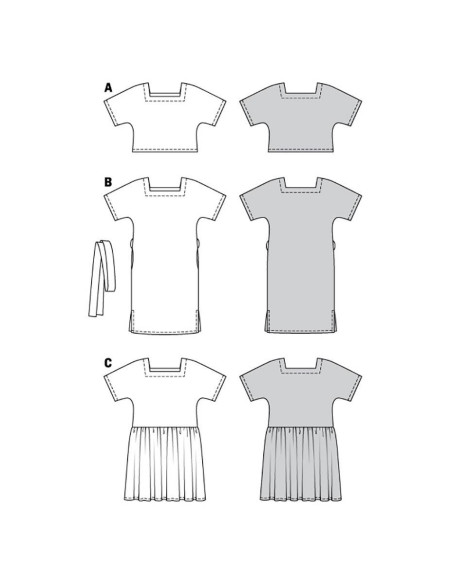 Top- en jurkpatroon - Burda 6117
