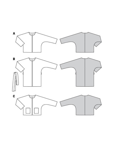 Jas patroon - Burda 6123