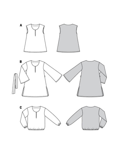 Tuniekpatroon - Burda 6126