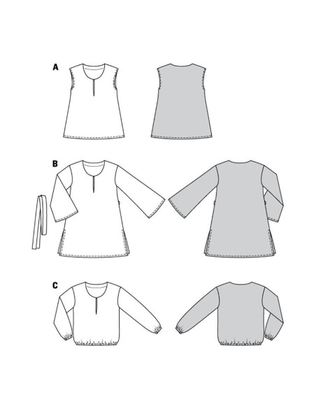 Tuniekpatroon - Burda 6126