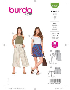 Patroon voor culotte-rok - Burda 6138