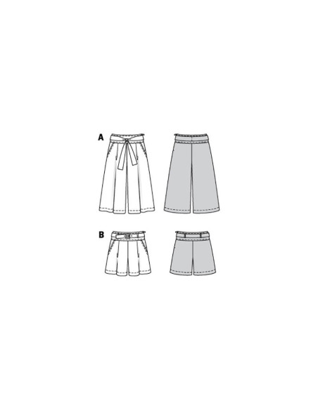 Patroon voor culotte-rok - Burda 6138