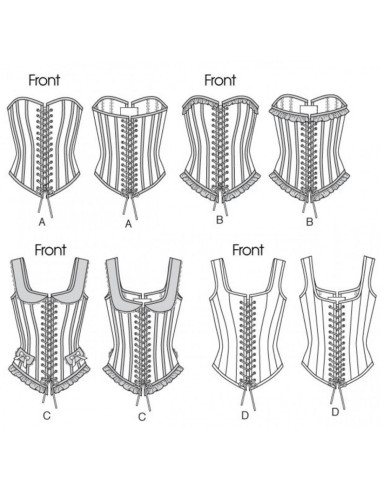 Corsetpatroon - Butterick B5662 34-36-38-40-42 (A5)