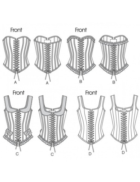 Corsetpatroon - Butterick B5662 34-36-38-40-42 (A5)