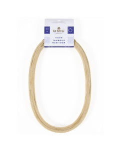 DMC fantasie houten borduurring - Ovaal 12,5 x 20 cm