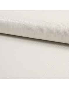 Dubbel gaas katoenen lurex stof - Ecru