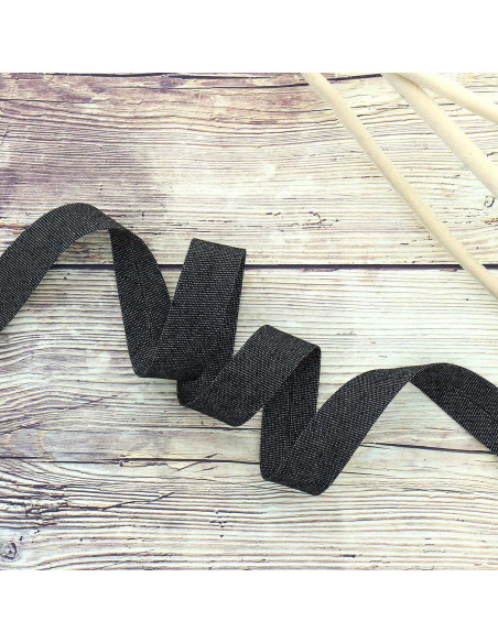 Biasband jeans 20 mm - Zwart
