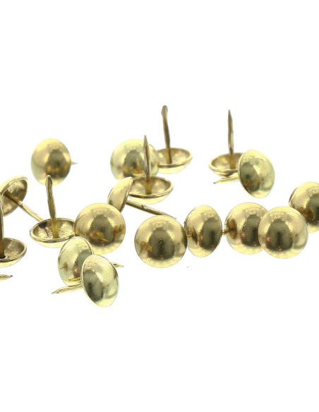 Ronde stoffeernagels - Messing