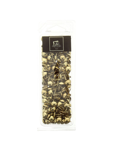 Ronde stoffeernagels - Messing