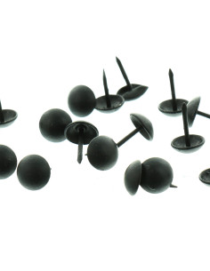 Ronde stoffeernagels - Mat zwart