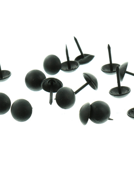 Ronde stoffeernagels - Mat zwart