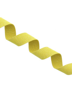 Glitterende katoenen riem voor tas - Mosterdkleurig