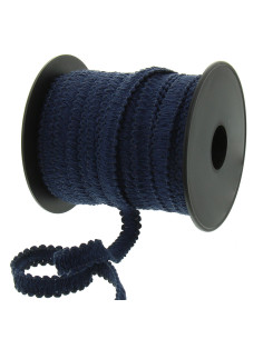 Ruwe platte stoffeerdersgalon - Marineblauw