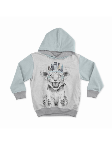 Lichte sweaterstof paneel 40 cm x 50 cm - Roze Indiase welp