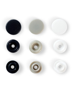 Set van 30 Color Snaps drukknopen 12,4 mm - Marine, grijs en wit 2