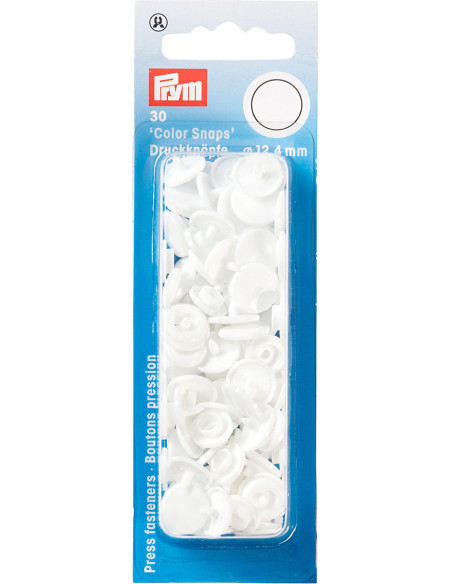 Set van 30 Color Snaps drukknopen 12,4 mm - Wit