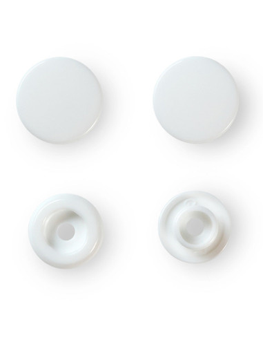 Set van 30 Color Snaps drukknopen 12,4 mm - Wit