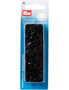 Set van 30 Color Snaps drukknopen 12,4 mm - Zwart