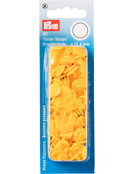 Set van 30 Color Snaps drukknopen 12,4 mm - Geel