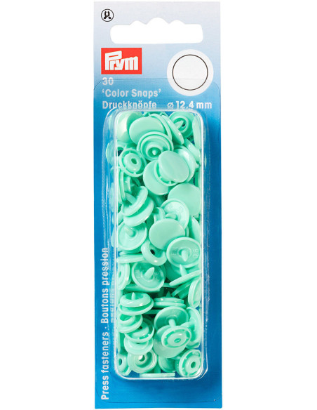 Set van 30 Color Snaps drukknopen 12,4 mm - Mintgroen