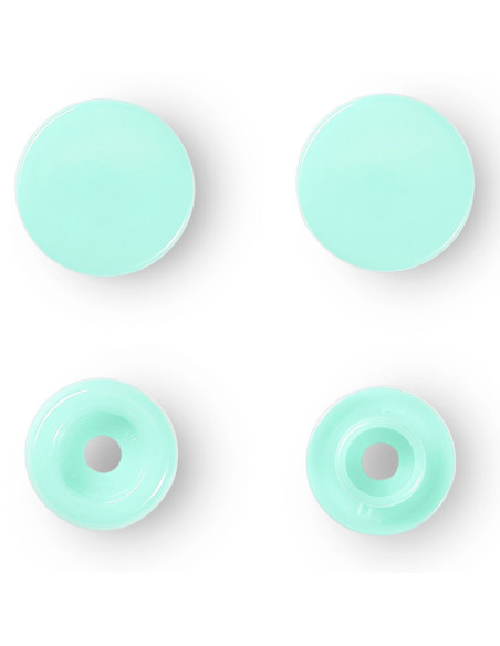 Set van 30 Color Snaps drukknopen 12,4 mm - Mintgroen