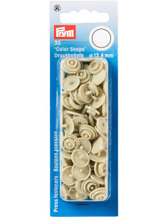 Set van 30 Color Snaps drukknopen 12,4 mm - Beige