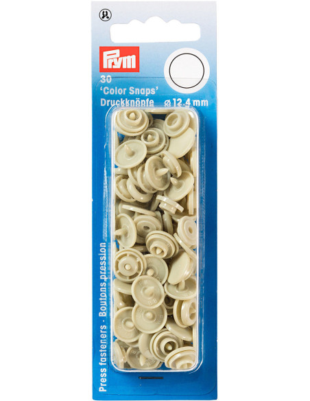 Set van 30 Color Snaps drukknopen 12,4 mm - Beige
