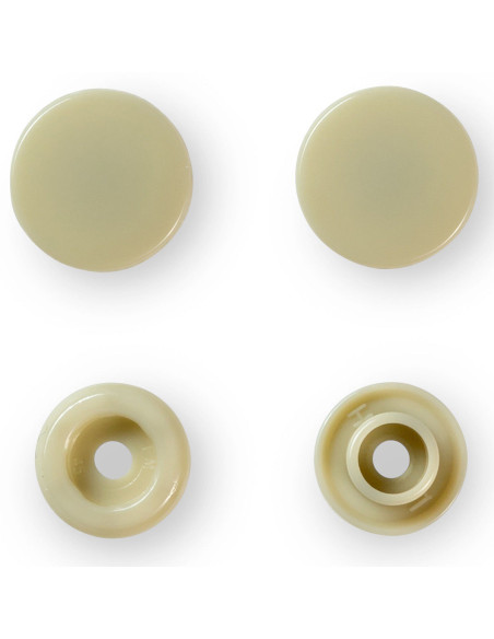 Set van 30 Color Snaps drukknopen 12,4 mm - Beige