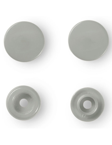 Set van 30 drukknoopjes Color Snaps 12,4 mm - Grijs