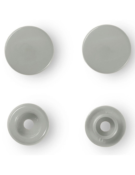 Set van 30 drukknoopjes Color Snaps 12,4 mm - Grijs
