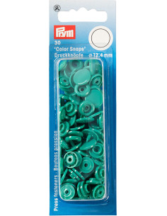 Set van 30 Color Snaps drukknopen 12,4 mm - Smaragdgroen