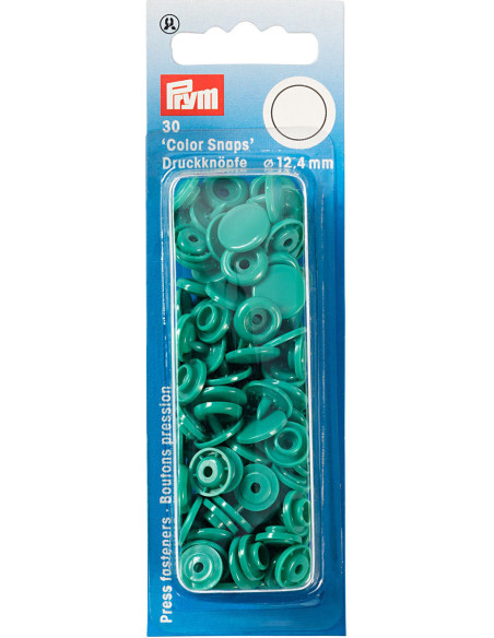 Set van 30 Color Snaps drukknopen 12,4 mm - Smaragdgroen