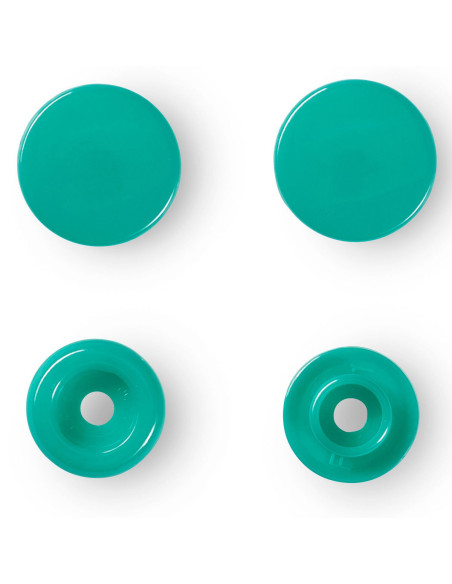 Set van 30 Color Snaps drukknopen 12,4 mm - Smaragdgroen